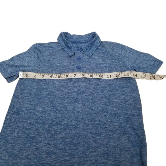 Jumping Beans Active Polo Shirt Boys Size 7 Blue Heather Athletic Performance - Picture 4 of 5